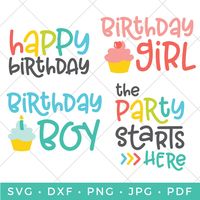 Birthdays only come around once a year—celebrate big with this fun and festive Flash Freebie Birthday SVG Bundle! Four cut and clip art files to create the perfect birthday.