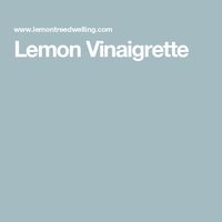 Lemon Vinaigrette