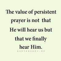 The value of persistent prayer