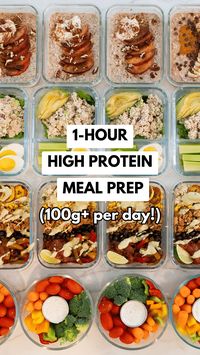 This healthy meal prep menu is for a for work week. All of the recipes are high protein, healthy, and super easy to make. This entire meal prep menu can be whipped up in about one hour. All recipes are gluten free. #mealprep #healthyeating