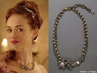 2x08("Terror of the Faithful") Truly Zac Posen Floral Pearl and Crystal Nacklace