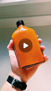 Sam Jones | No Meat Disco on Instagram: "FERMENTED CHILLI, MANGO, GINGER & GARLIC HOT SAUCE 🌶️ 

So I’ve always wanted to make my own hot sauce, so I thought… let’s make a fermented one, so it lasts longer and it’s good for your gut and gives it that extra element of flavour. 

I used @kilneruk jars for this! 

Ingredients 
Your choice of chillies (I used around 8 large finger chillies)
2-3% Himalayan salt to the weight of your chillies
3 cloves garlic
1 thumb piece ginger 
1 whole ripe mango
Your choice of spices 
Filtered water
1 tbsp Apple cider vinegar 

Method:
1. To start off, chop up your chillies. Weigh them in a bowl and then work out a 2-3 % ratio of that weight and measure that out in salt.
2. Add your salt to the chillies in a bowl and make sure all the chillies get coated in 