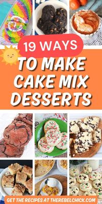 Looking for a quick and easy way to make delicious desserts? Look no further than a simple box of cake mix and our 19 Different Ways to Make Cake Mix Desserts! From Cake Mix Cookies to Coffee Cake to Chocolate Cookies to Dessert Bars and Roll Cake, we have 19 easy dessert recipes