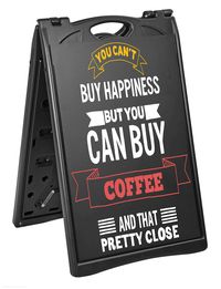 Outdoor chalkboard easels help you to advertise to passersby at a low cost! This heavy-duty blackboard is a great alternative to using printed posters, as you can create new messages instantly.