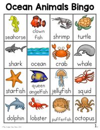 Ocean Creatures/Animals Bingo GameContents:- 8 unique bingo cards- 16 Calling Cards- Bingo instructionsThis bingo pack comes with 8 unique bingo cards and one set of calling cards.Feel free to print this game onto cardstock and laminate for durability. Play bingo or a matching game by printing a double set of the call cards.*** If you plan on sharing this resource, please purchase the appropriate number of licenses.The Kinder Kids Storeprekprintables@outlook.com