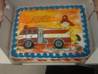 Fire truck cake