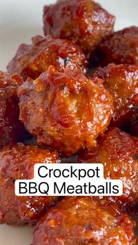 Crockpot BBQ meatballs. The perfect party appetizer   Ingredients  Steakhouse BBQ Sauce  • 24 ounces Ketchup  • 1 tablespoon A.1. Steakhouse  • 1 teaspoon liquid smoke  • 1/4 cup molasses  • 2 tablespoons All-Purpose Steakhouse Seasoning  • 1/2 cup water  • 28 ounces frozen meatballs  Cook on high for 2-3 hours or on low for 4 hours.  Or you can always add bottled BBQ sauce to the frozen meatballs.