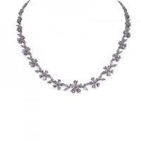 Diamante flower wedding necklace with little daisies