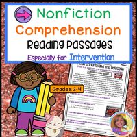 If you need a reading comprehension scaffold for teaching students main idea, details, inference, and connecting text to their own experiences, this one will help. There are 12 short high-interest nonfiction selections each with four questions and a focus on higher level vocabulary within the text. #Jackiecrews #ESL #Englishlearners #readingcomprehension #nonfiction #iteach345 #2ndgrade #3rdgrade #4thgrade #literacycenters #elementaryliteracy