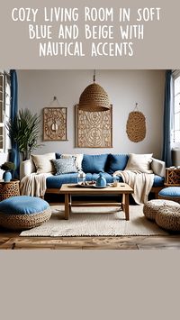 A living room with soft shades of blue and beige, linen cushions, and a jute rug. Decorative accessories include seashells and glass lanterns for a coastal touch.
#DecorationIdeas #HomeDecorIdeas #RoomDecorationIdeas #CozyLivingRooms #LivingRoomIdeas #HomemadeRoomDeco #SmallBathroomIdeas #DIYRoomDecorForTeens #HeadboardIdeasDIY #MensBedroomIdeas #SmallRoomIdeasForMen #GuysRoomAesthetic #MenBedroomIdeas #WomensBedroomIdeas #SmallRoomIdeasForWomen #WomenBedroomIdeas