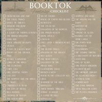 Booktok fantasy checklist has all the popular fantasy books, From SJM to Tolkien. #Booktok #FantasyChecklist #SJM #tolkien