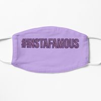 #instafamous purple hashtag design glitter lettering facemask in lavender colors. Great social media gifts for #instagram lovers and influencer. Funny, cool and cute, trendy and girly internet style accessories and home decor.