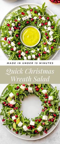 Brighten up your holiday table with this Crisp Christmas Wreath Salad! It's not only festive and visually stunning but also a fresh, healthy side that pairs beautifully with any holiday meal. 🎄🥗