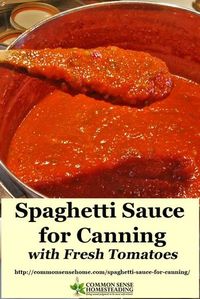 Slow cooked and loaded with flavor, this homemade canning spaghetti sauce is a great way to preserve the harvest. Never buy sauce from the store again.