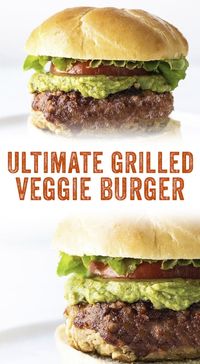 Want vegetarian grilling ideas? Finally, here's a delicious Grilled Veggie Burger that doesn't fall apart on the grill, and our grilled veggie burger tips! #recipe #healthy #mealprep #veggieburger #grilledveggieburger #grilling #grillingrecipe #vegetarian #glutenfree #bestveggieburger #summergrilling