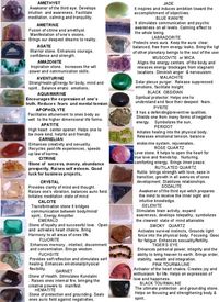 Crystals and gemstones.