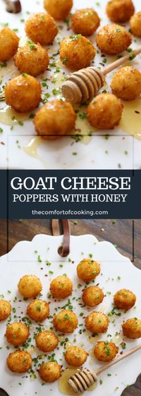 Crispy Goat Cheese Poppers with Honey – The Comfort of Cooking