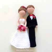 Ravelry: Loving Bride and Groom Wedding Dolls pattern by Sweet Softies