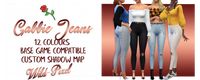 GABBIE JEANS Just some cute ripped jeans for your female sims! Female teen to elder Comes in 12 CUSTOM colours Base Game Compatible Custom Thumbnail DOWNLOAD [SIMFILESHARE] Credits: EA for meshes and...