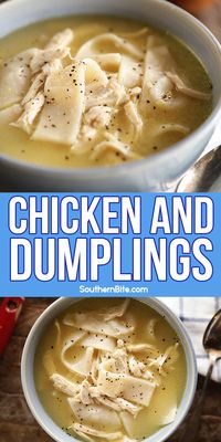 This recipe for my Old-Fashioned Southern Chicken and Dumplings is thick, rich, and filled with tons of flavor! Plus, I'm showing you how easy it can be to make homemade dumplings!