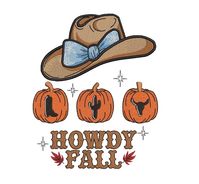 Howdy Fall, Cowboy Hat, 3 little pumpkins. Western Machine Embroidery File. This product comes in the following sizes: 5,42"x4,52" stitches 31723 6,42"x5,35" stitches 39518 7,42"x6,18" stitches 47996 You will receive a zip file with the design in the following formats: EXP, DST, JEF, PES, VP3, HUS, XXX These files are meant for embroidery machines only. No physical product will be sent to you.