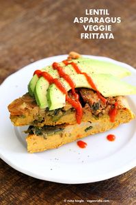 Lentil Veggie Asparagus Frittata