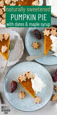 Healthy Pumpkin Pie is an easy recipe made from scratch using real pumpkin, maple syrup, and dates to sweeten. It's a healthy, homemade pumpkin pie with a wholegrain crust that's even better than the classic! Best of all, this refined sugar free pumpkin pie is super simple to make!