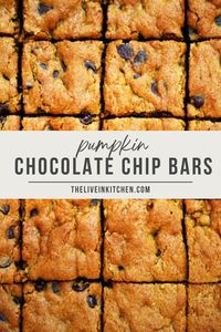 These pumpkin chocolate chip bars are incredibly soft and moist, with lots of warm fall flavors thanks to the use of pumpkin spice. The addition of chocolate chips makes these one of my favorite pumpkin desserts.