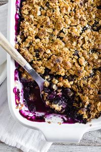 Blueberry Rhubarb Crisp