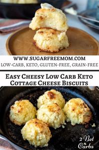 Easy Fluffy Cheesy Low Carb Keto Cottage Cheese Biscuits made with coconut flour are incredibly delicious with a perfect soft inside and crusty outside from baking in a cast iron skillet. Just 8 ingredients! Ready in 20 minutes from start to finish! Just 2 g net carbs per biscuit and 10 grams of protein!