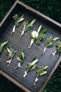 calamigos ranch wedding - eucalyptus boutonnieres