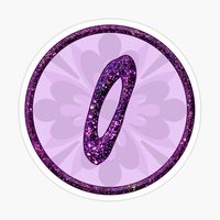 Adorable cute #purple #number #zero 0 sticker in sparkly circle and lavender floral design. Glitter digits are amazing birthday gifts and very decorative to show the age or a special date. If you are looking for a special and unique numerals gift, this sweet girly sparkles design is perfect for you!