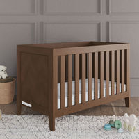 The transitional, yet modern design of the Kieran 3-in-1 Convertible Crib creates a beautiful, sophisticated piece in any nursery. The gentle herringbone patterned sideboards, paired with the angled geometry of the mitered corners and tapered legs creates a unique style you will love. This 3-in-1 convertible crib grows with your child by converting into a crib, toddler bed, and day bed. Quality construction will last for years. Strong metal mattress support adjusts to two heights. 