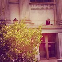 Studying outside Doe Library