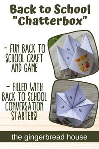 free back to school chatterbox printable