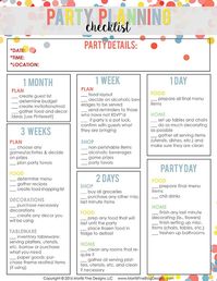 Don't miss a beat at your next party! Use the free printable Party Planning Checklist to ensure you throw the best party ever!