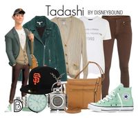 "Tadashi" by leslieakay ❤ liked on Polyvore featuring Citizens of Humanity, Topshop, CÃLINE, Tignanello, Converse, Zara, Tadashi, FOSSIL, New Era and Decree