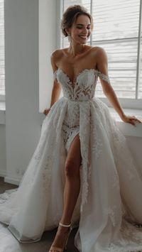 Discover dreamy wedding dress ideas for romantic elegant vintage fairy tale princesses Let your romantic classy side shine with simple aesthetic gowns featuring sleeves fantasy details and varying sizes Complete your look with the perfect veil