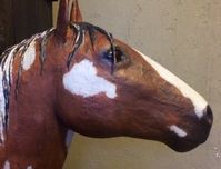 paper mache horse head