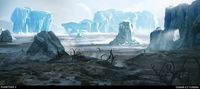 Liandria Prime is in general a cold planet. It is nearly impossible to find someplace where it will not snow during the winter months. I think that this is a nice Tundra image.