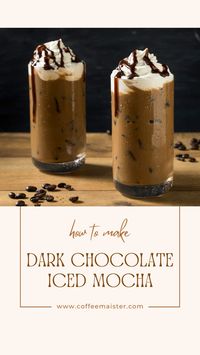 This dark chocolate iced mocha recipe can take you to a next level experience! Add this to your morning or either snack options and you will definitely crave for more!