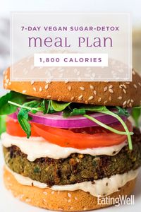 Make the switch over to healthy whole foods with this easy-to-follow vegan sugar-detox meal plan. Whether you're fully vegan or just looking for more plant-forward recipe ideas, this meal plan is packed with wholesome eats everyone will love. #mealplan #mealprep #healthymealplans #mealplanning #howtomealplan #mealplanningguide #recipe #eatingwell #healthy