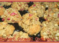 Rhubarb Oatmeal Cookies