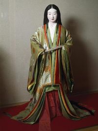 size: 12x9in Giclee Print: Priestess Costume, Japan, Azuchi-Momoyama Period, 16th Century : Artists