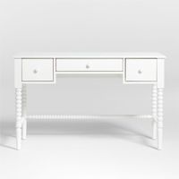 Jenny Lind White Wood Spindle 3-Drawer Kids Desk + Reviews | Crate & Kids