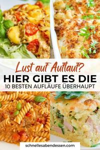 Mmmh wer kennt es nicht: die ganze Küche riecht himmlisch gut nach überbackenem Gemüse, Fleisch, Nudeln oder Kartoffeln und jedem läuft das Wasser im Mund zusammen. Die Rede ist von Aufläufen. Sie riechen nicht nur wie ein Traum, sie schmecken auch so. Und wenn du nach diesen 10 Rezepten immer noch nicht genug von Aufläufen hast, dann schau unbedingt mal hier bei weiteren Rezepten vorbei.