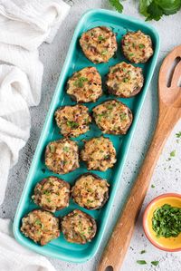 These Stuffed Mushrooms are so easy you could whip up a big tray of them in about 30 minutes. They're the perfect savory appetizer!