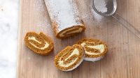 Pumpkin Roulade with Mascarpone and White Chocolate