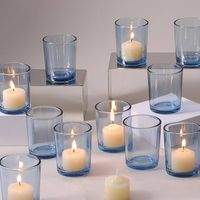 Amazon.com: LETINE Blue Votive Candle Holders Set of 12 - Elegant Glass Candle Holders for Centerpieces, Wedding Decor, and Parties - Blue Votives for Centerpieces, Graduations, and Bridal Showers : Home & Kitchen