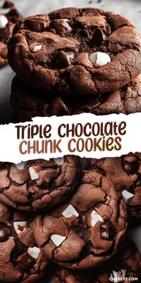 Triple Chocolate Chunk Cookies [30 Minutes] - Chasety